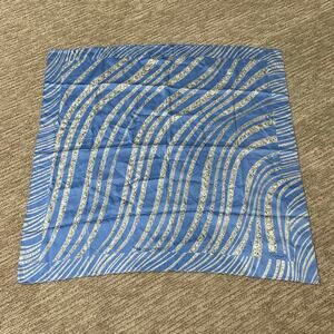 Cartier silk scarf large 34 inch squared 85 x 85  cm blue diamond